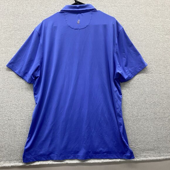 JOHNNIE-O Shirt Mens Size Extra Large Polo Performance Royal Blue Golf Wicking - Picture 7 of 8